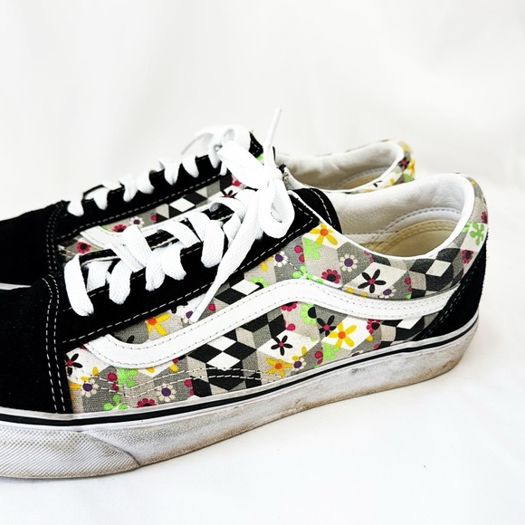 VANS Old Skool Checkered Cubed Sneakers Lace Up Size Mens 10 - Picture 4 of 9